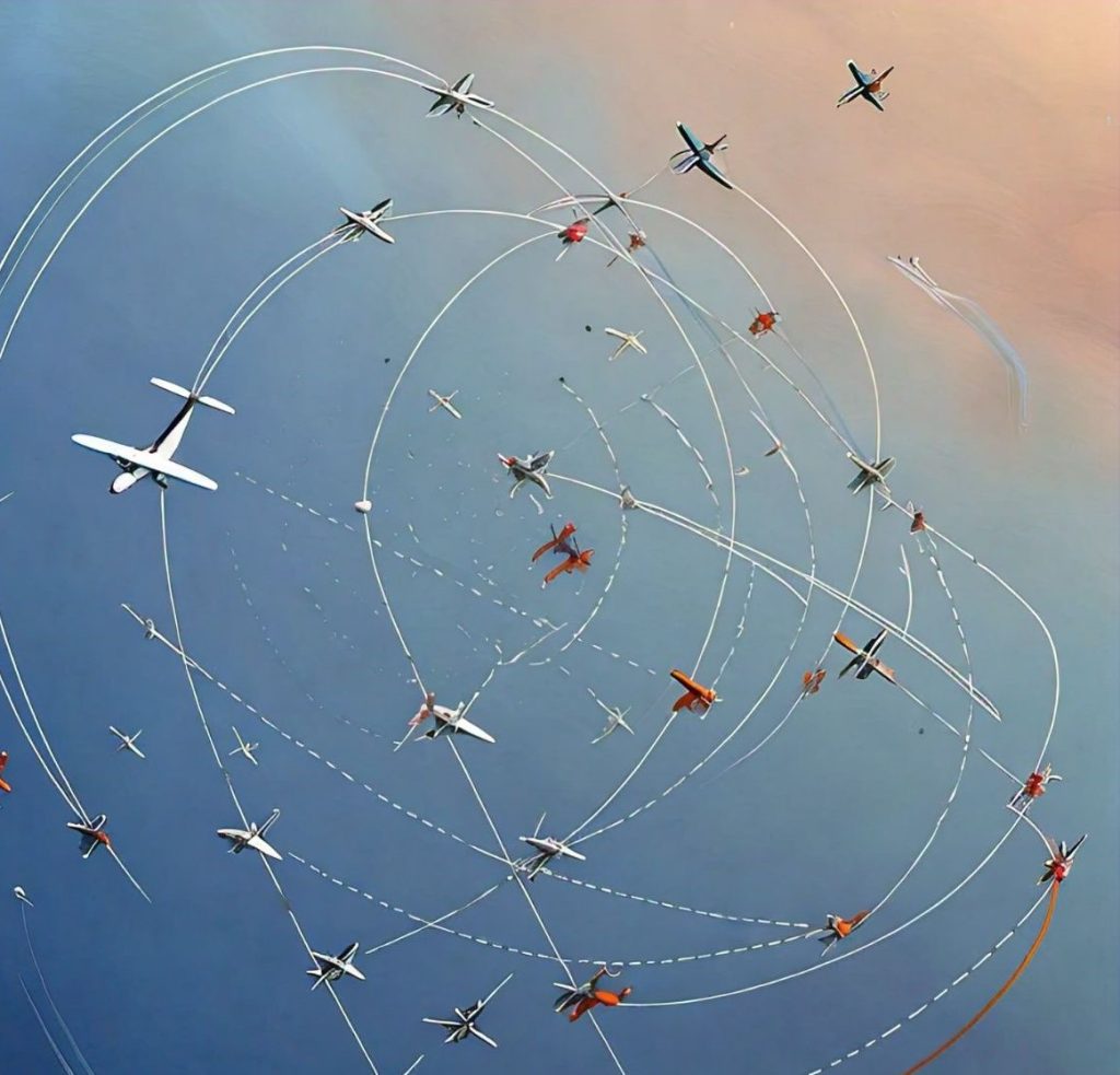 Fly Flight Patterns in the Atmosphere