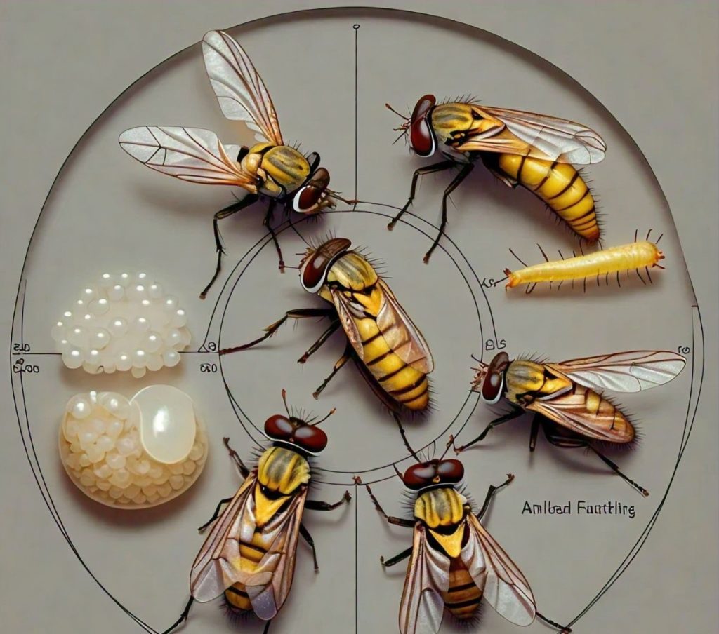 Life Cycle of Antlered Flutter Flies