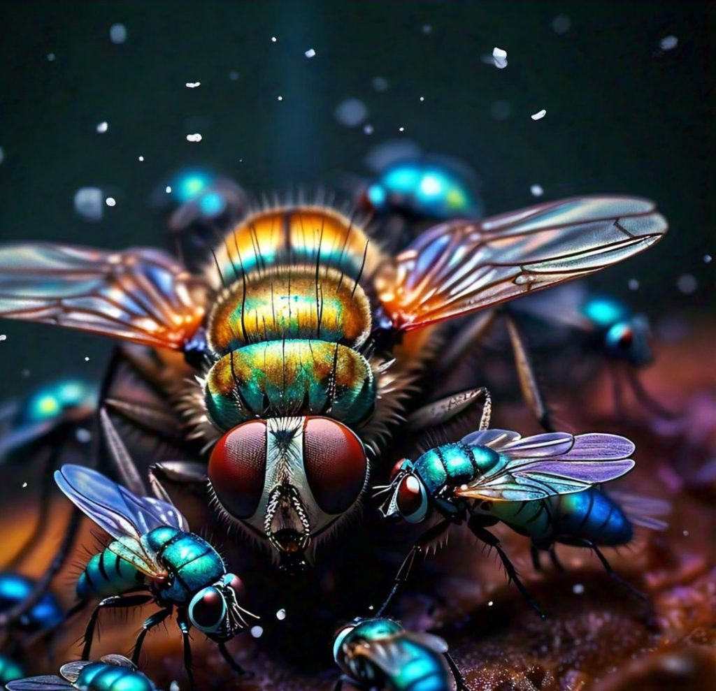 blue bottle flies