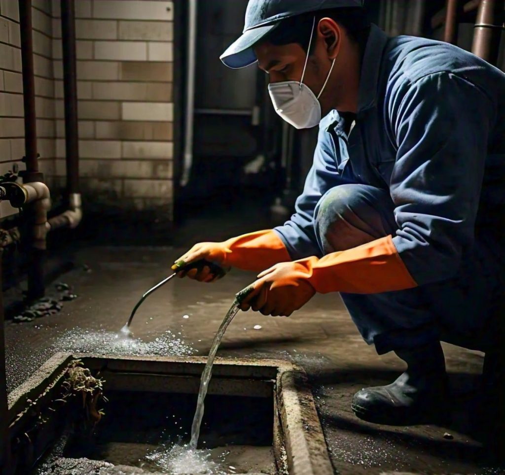 cleaning of drains